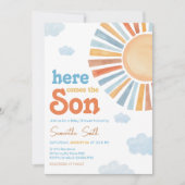 Invitation Voici Le Baby shower Soleil (Devant)