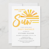 Invitation Voici Le Baby shower Soleil (Devant)