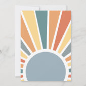 Invitation Voici Le Baby shower Soleil Arc En Ciel (Dos)