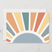 Invitation Voici Le Baby shower Soleil Rainbow Photo (Dos)