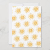 Invitation Voici Le Baby shower Soleil Son (Dos)