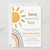 Invitation Voici le Baby shower Son Boy (Devant)