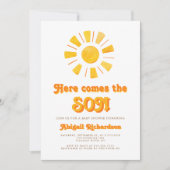 Invitation Voici le Baby shower Son Boy (Devant)