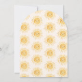 Invitation Voici le Baby shower Son Jaune soleil (Dos)