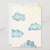 Invitation Voici Le Baby shower Son Retro (Dos)