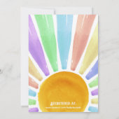 Invitation Voici Le Baby shower Son Retro Boys (Dos)