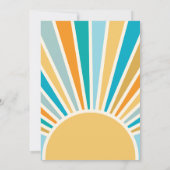 Invitation Voici le Baby shower Son Retro Sun (Dos)