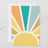 Invitation Voici le Baby shower Son Retro Sun (Dos)