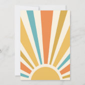 Invitation Voici Le Baby shower Son Retro Sunshine Boy (Dos)