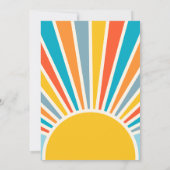Invitation Voici Le Baby shower Son Retro Sunshine Boy (Dos)
