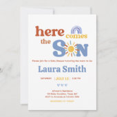 Invitation Voici le Baby shower Son soleil (Devant)