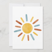 Invitation Voici le Baby shower Son soleil (Dos)