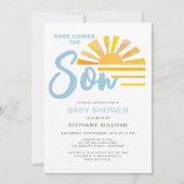 Invitation Voici Le Baby shower Son Sunrise (Devant)