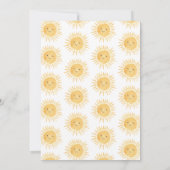 Invitation Voici Le Baby shower Son Sunshine (Dos)