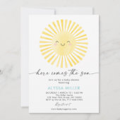 Invitation Voici le Baby shower Son Sunshine (Devant)