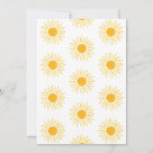 Invitation Voici Le Baby shower Son Sunshine (Dos)