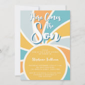 Invitation Voici Le Baby shower Son Sunshine (Devant)