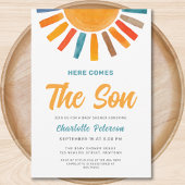 Invitation Voici le Baby shower Son Sunshine