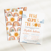 Invitation Voici Le Baby shower Son Sunshine