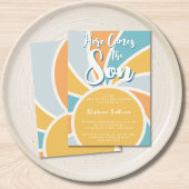 Invitation Voici Le Baby shower Son Sunshine