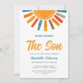 Invitation Voici le Baby shower Son Sunshine (Devant)