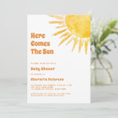 Invitation Voici Le Baby shower Sun Boho (Debout devant)