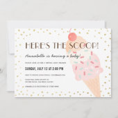 Invitation Voici le Baby shower virtuel Scoop Ice Cream (Devant)