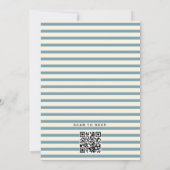 Invitation Voici le code QR rayé bébé soleil shower (Dos)