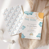Invitation Voici Le Fils Baby shower Garçon