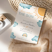 Invitation Voici Le Fils Baby shower Garçon