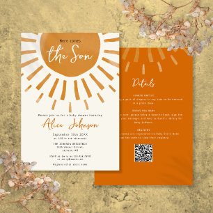 Invitation Voici Le Fils Boho Boy Tout En Un Baby shower