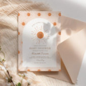 Invitation Voici le fils Burnt Orange Sun Baby shower