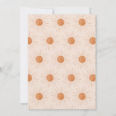 Invitation Voici le fils Burnt Orange Sun Baby shower (Dos)