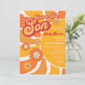 Invitation Voici Le Fils Retro Sunshine Baby Douche (Debout devant)