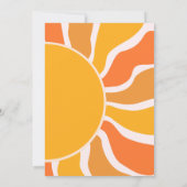 Invitation Voici Le Fils Retro Sunshine Baby Douche (Dos)