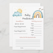 Invitation Voici Le Jeu De Prédictions Fils Bébé (Devant / Derrière)