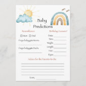 Invitation Voici Le Jeu De Prédictions Fils Bébé (Devant)