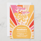 Invitation Voici Le One Boho Sunshine 1er anniversaire (Devant)