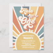 Invitation Voici Le One Boho Sunshine 1er anniversaire (Devant)