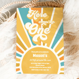 Invitation Voici Le One Boho Sunshine 1er anniversaire