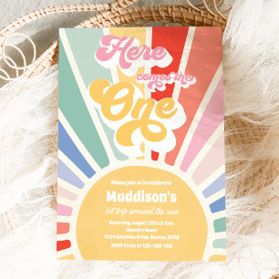 Invitation Voici Le One Boho Sunshine 1er anniversaire