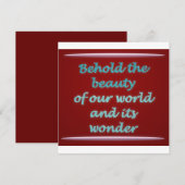 Invitation Voici le poème de beauté art (Devant / Derrière)