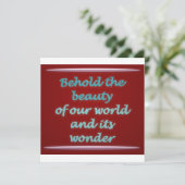 Invitation Voici le poème de beauté art (Debout devant)