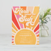 Invitation Voici Le Soleil 1er Anniversaire Sunshine Rainbow (Debout devant)