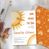 Invitation Voici le Soleil | Baby shower arc-en-ciel Boho