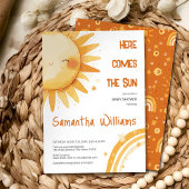 Invitation Voici le Soleil | Baby shower arc-en-ciel Boho
