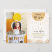 Invitation Voici le soleil Boho Sunshine Birthday Photo (Devant)