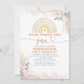 Invitation Voici Le Soleil Rainbow 1er Anniversaire (Devant)