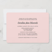 Invitation Voici l'Épouse. Fête des mariées florale moderne (Dos)