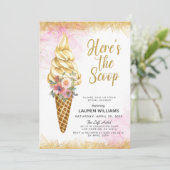 Invitation Voici l'invitation à la Fête des mariées de crème  (Debout devant)